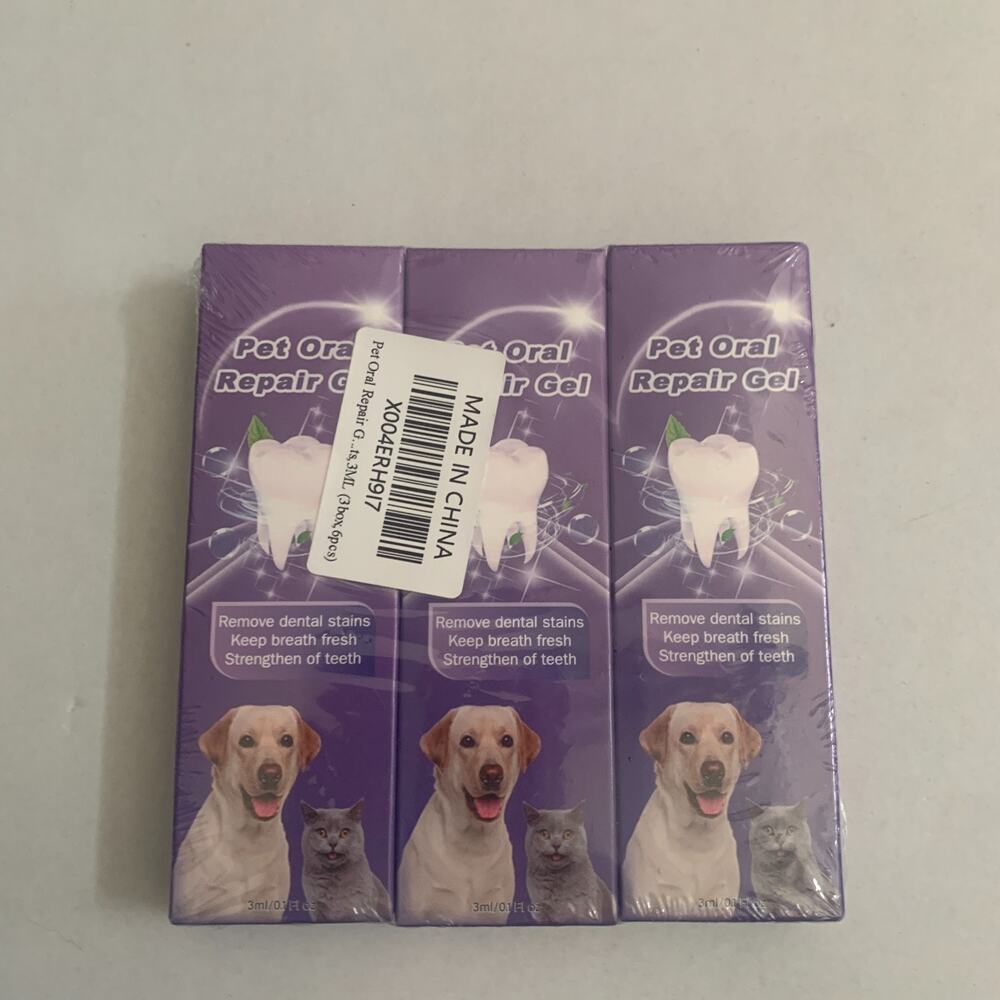 Pet Oral Repair Gel Lot Of 3 Brand New Sealed Exp 12/16/2027 Total 9ml/0.3 fl oz